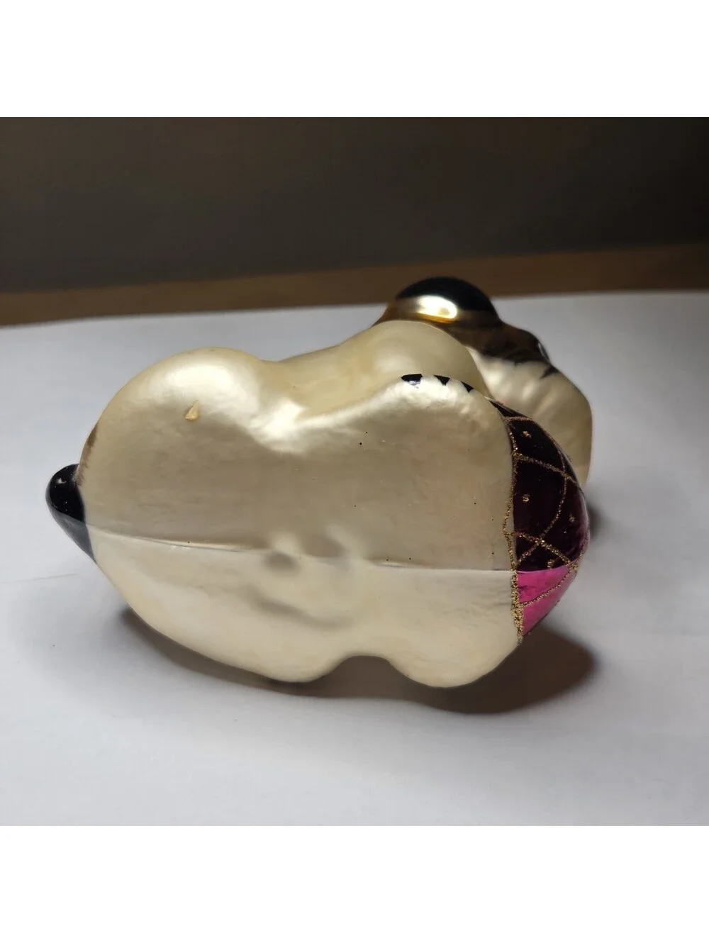 Christopher Radko Bulldog Christmas Ornament Hand Blown Glass VINTAGE! Rare!! #1